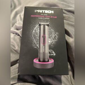 PR-2888 Professional Hair Stylist Hair Clipper - Black/Pink
